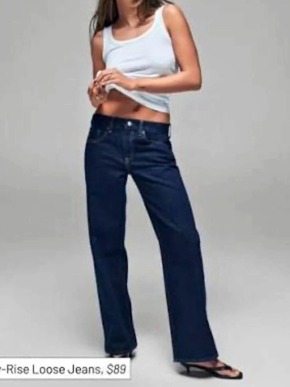 GAP The Hailey Extra Baggy Jean Wide Leg Jeans in Blue Waist 29 Like New